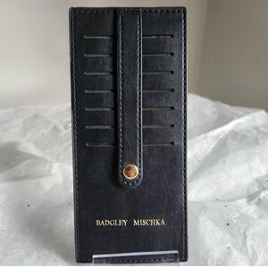 Badgley Mischka Black Card Holder New